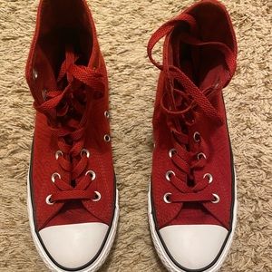 Red high top converse